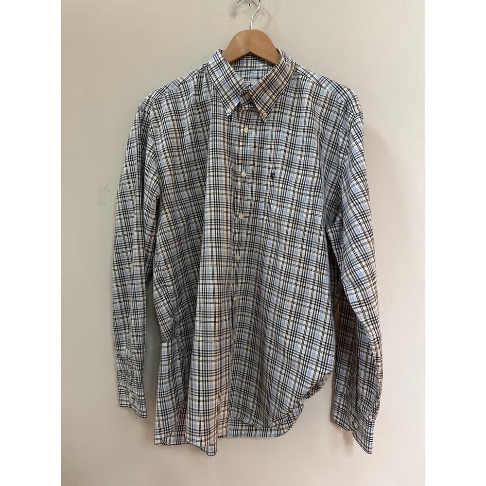 Barbour Men’s Regular Blue Plaid  Cotton Button Up Shirt Casual Business Large